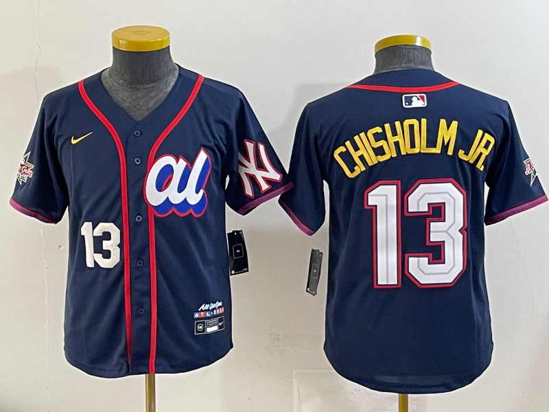 Youth 2025 New York Yankees #13  Chisholm Jr Nike MLB All Star Jersey style 725006->youth mlb jersey->Youth Jersey